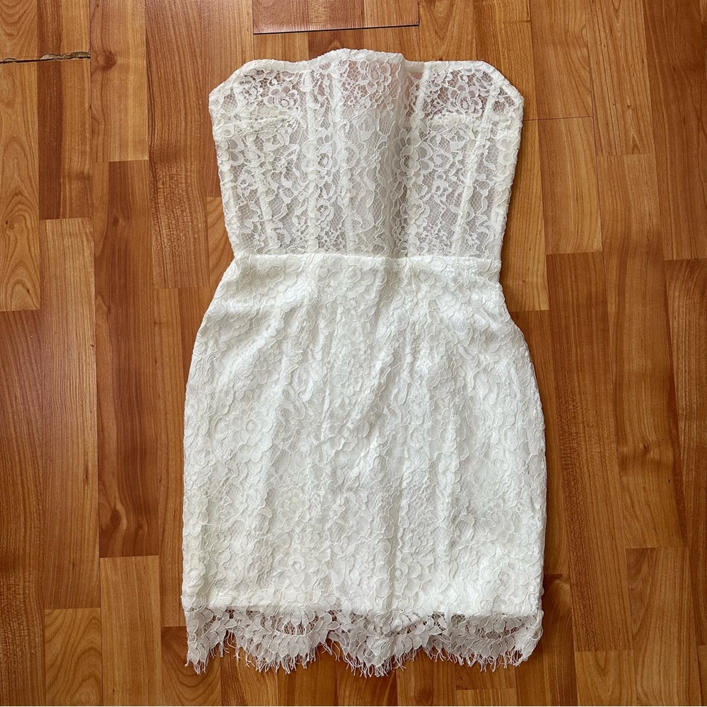 Oh Polly Cream Lace Corset Top